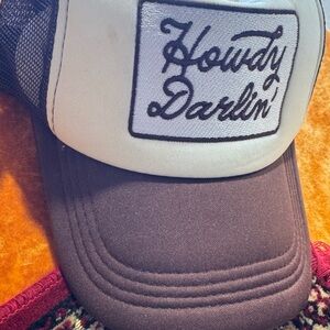 Howdy Darlin' Foam Trucker Hat - White & Brown